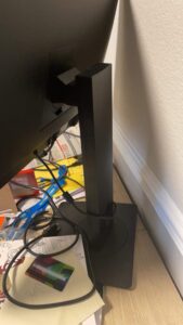 The Monoprice W1-270AH 1440p monitor stand. The monitor is not VESA-compatible